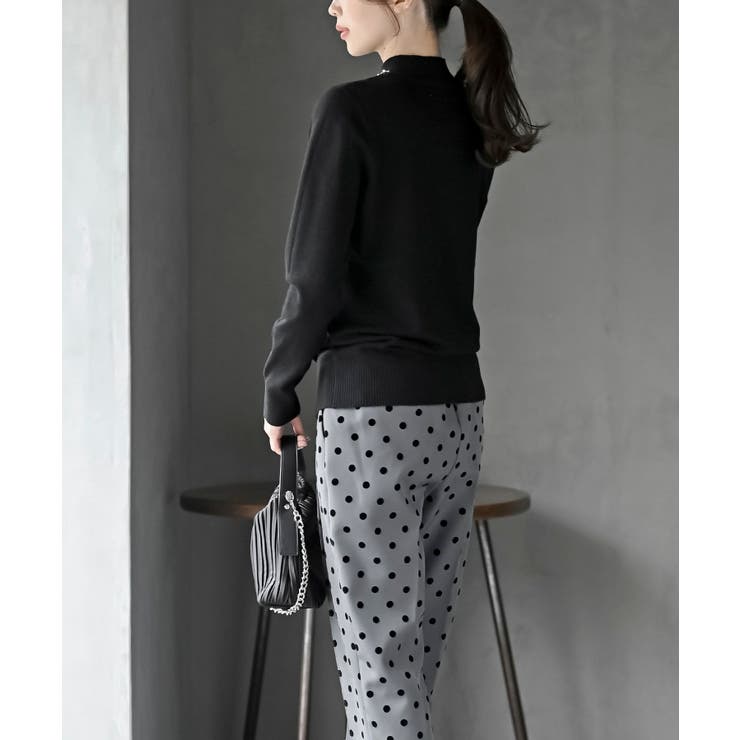 パールビジューネックハイネックニットプルオーバー | rps | 詳細画像13 