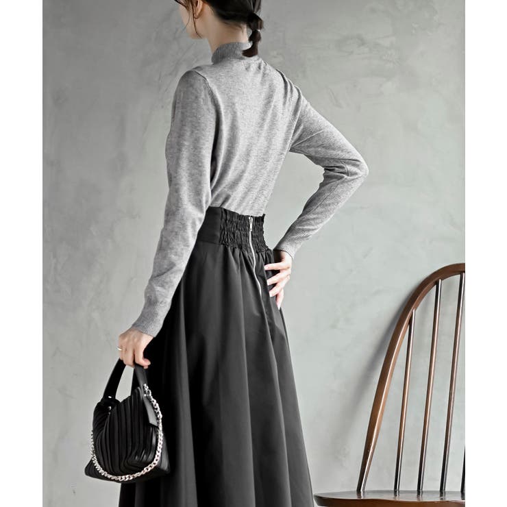 パールビジューネックハイネックニットプルオーバー | rps | 詳細画像23 