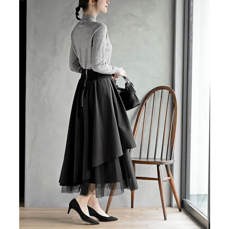 パールビジューネックハイネックニットプルオーバー | rps | 詳細画像24 