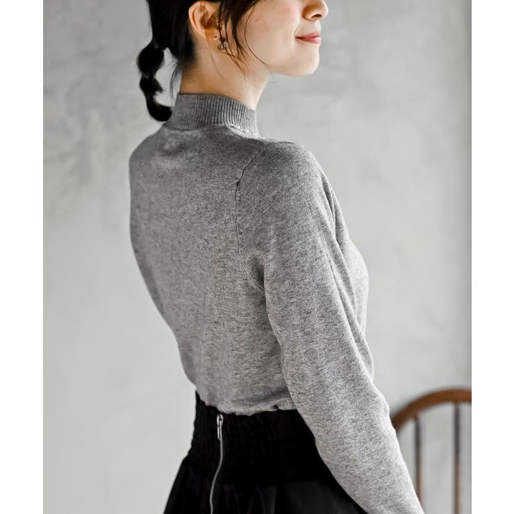 パールビジューネックハイネックニットプルオーバー | rps | 詳細画像27 