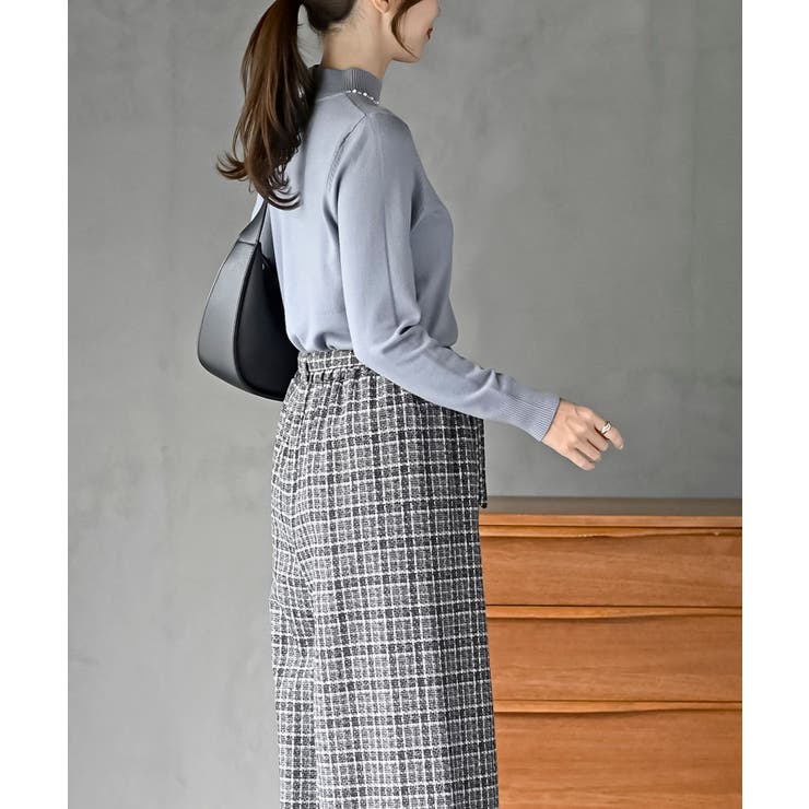 パールビジューネックハイネックニットプルオーバー | rps | 詳細画像30 