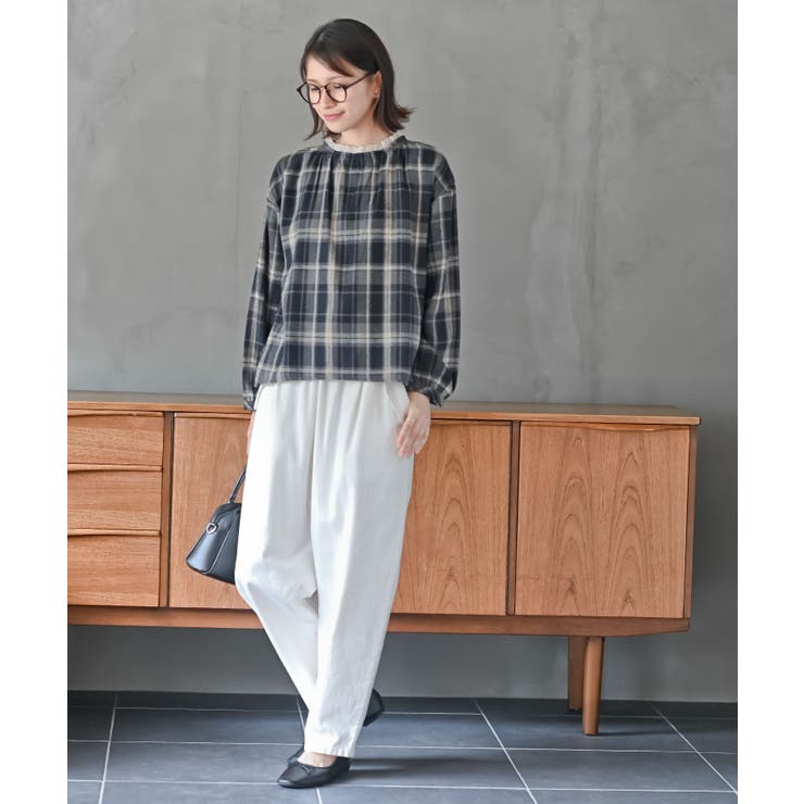 衿レースチェックブラウス | rps | 詳細画像11 