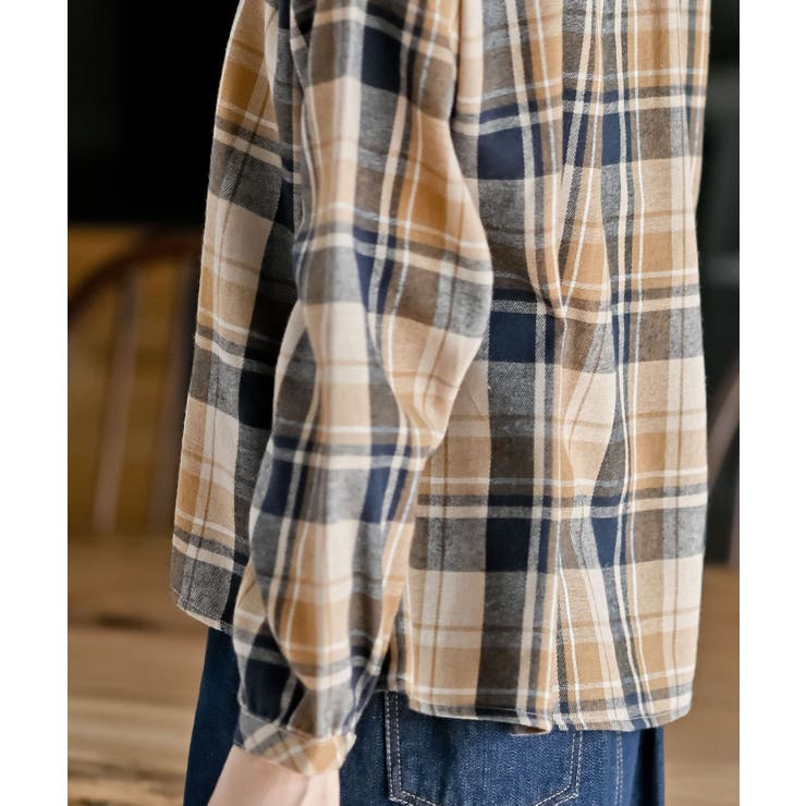 衿レースチェックブラウス | rps | 詳細画像27 