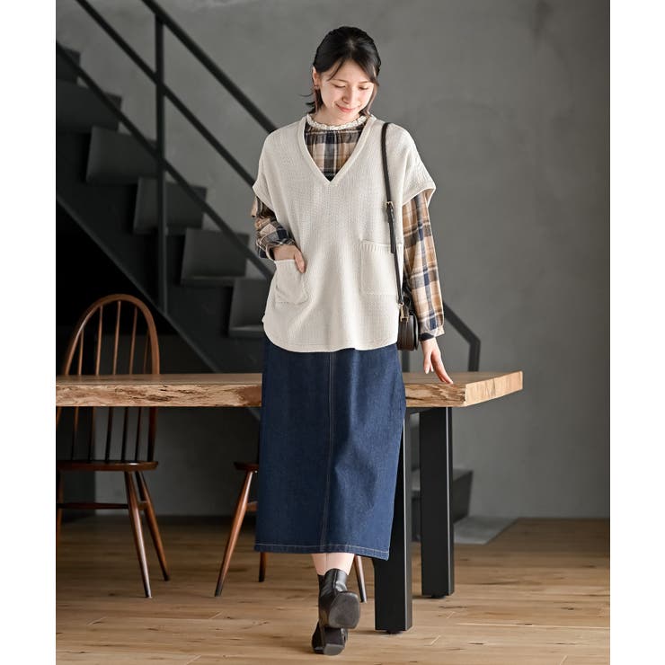 衿レースチェックブラウス | rps | 詳細画像29 