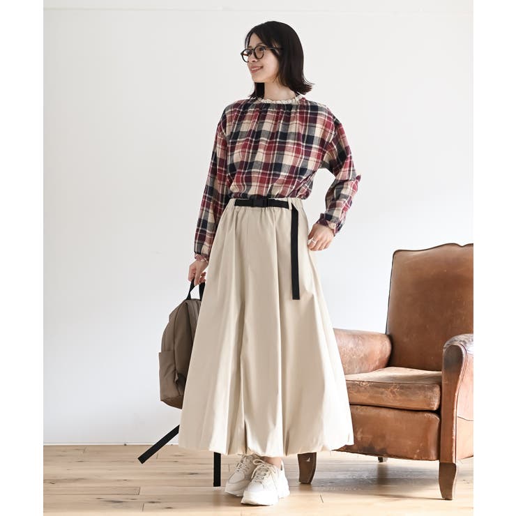 衿レースチェックブラウス | rps | 詳細画像30 