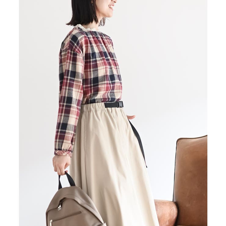 衿レースチェックブラウス | rps | 詳細画像31 