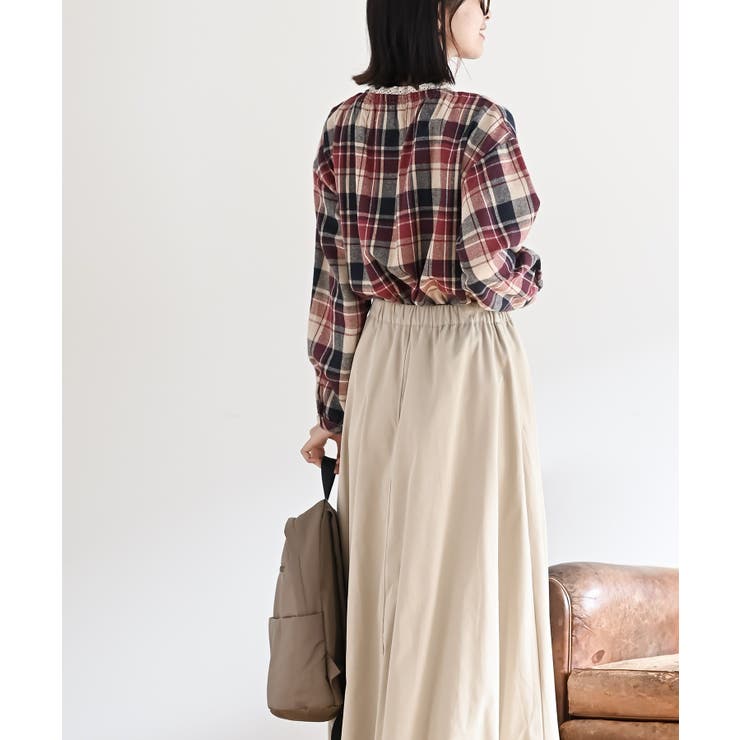 衿レースチェックブラウス | rps | 詳細画像32 