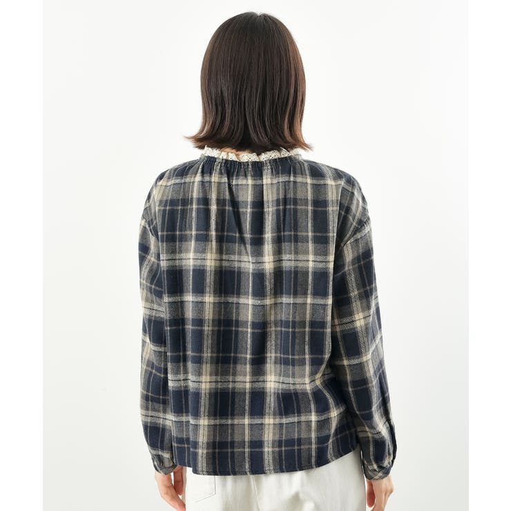 衿レースチェックブラウス | rps | 詳細画像39 