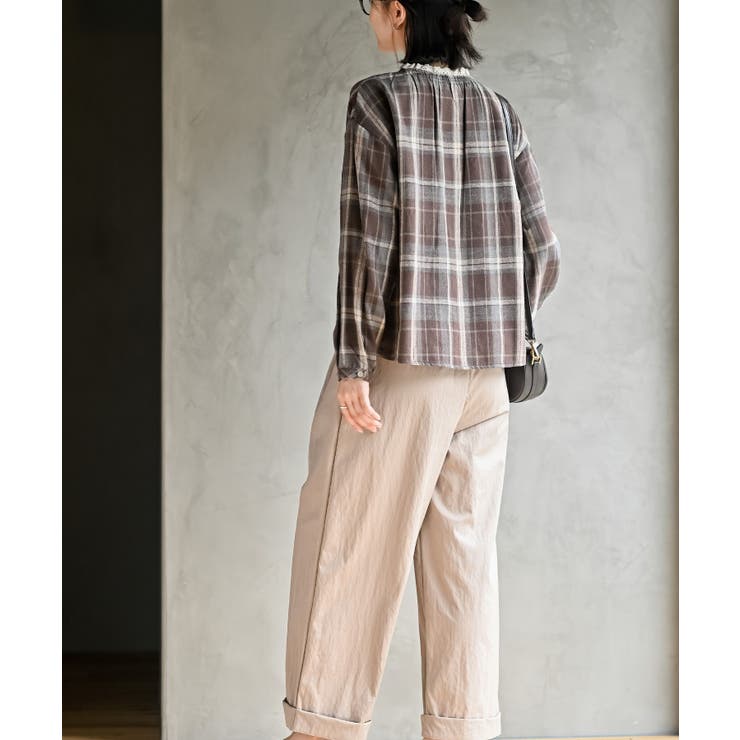 衿レースチェックブラウス | rps | 詳細画像4 