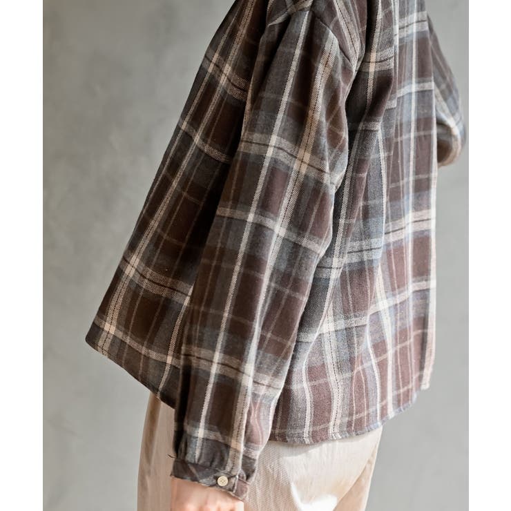 衿レースチェックブラウス | rps | 詳細画像9 