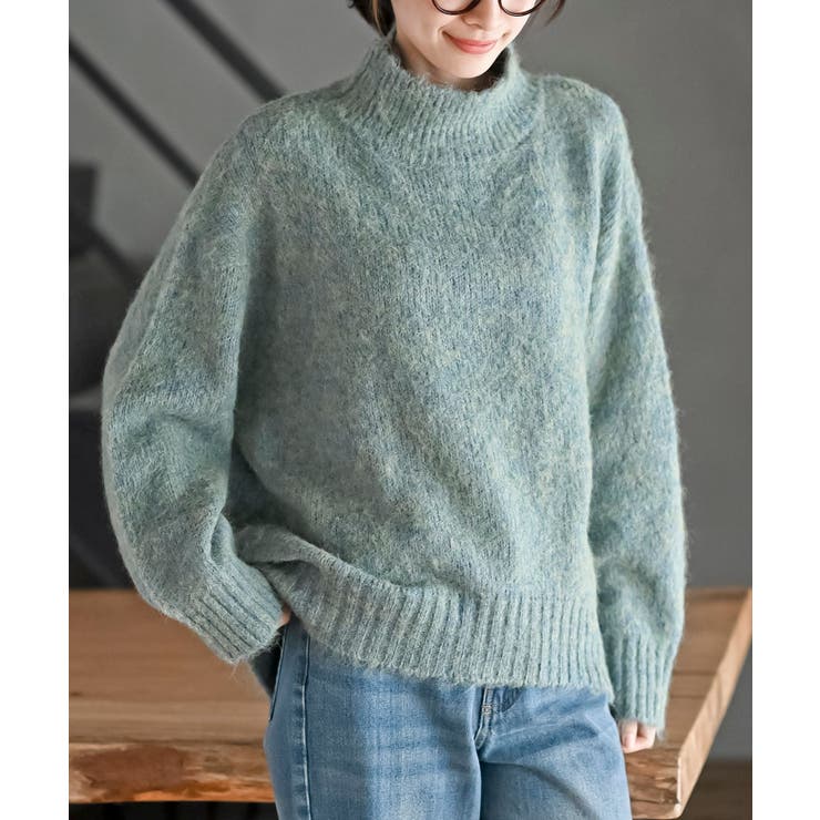 Bグリーン | モヘアニットドルマンプルオーバー | rps