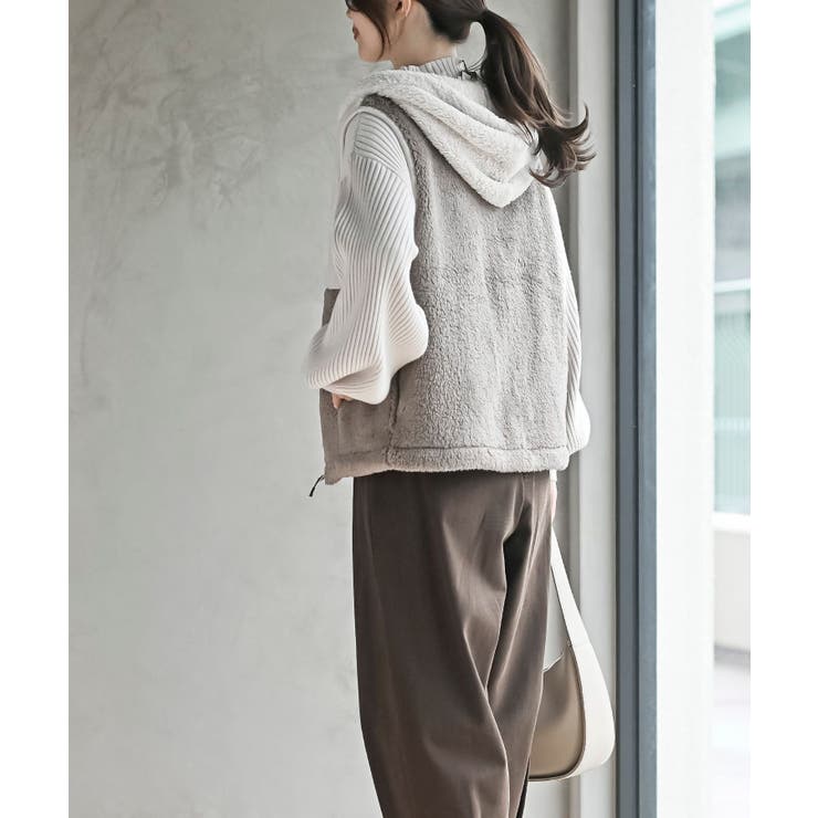 ボアフリース切替配色フードベスト | rps | 詳細画像20 