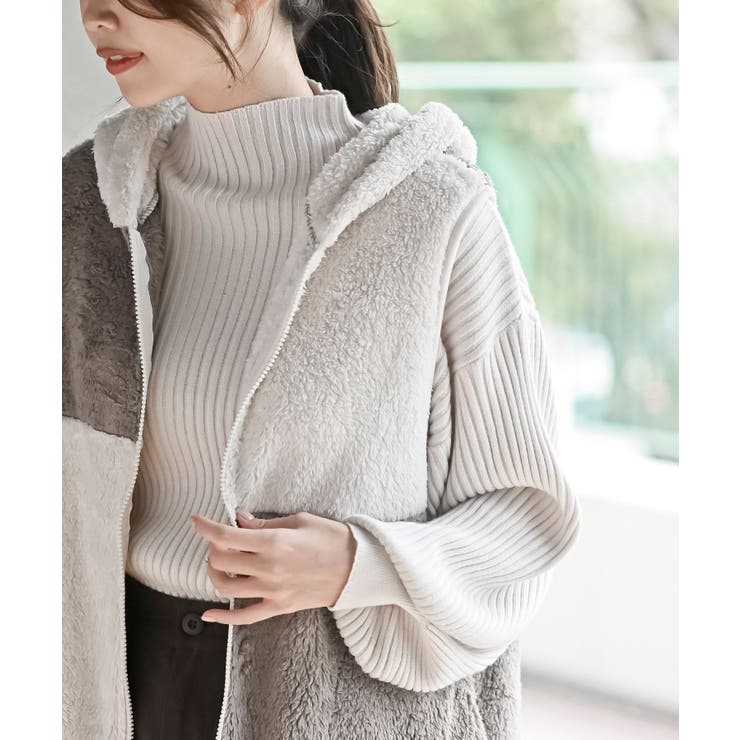 ボアフリース切替配色フードベスト | rps | 詳細画像22 