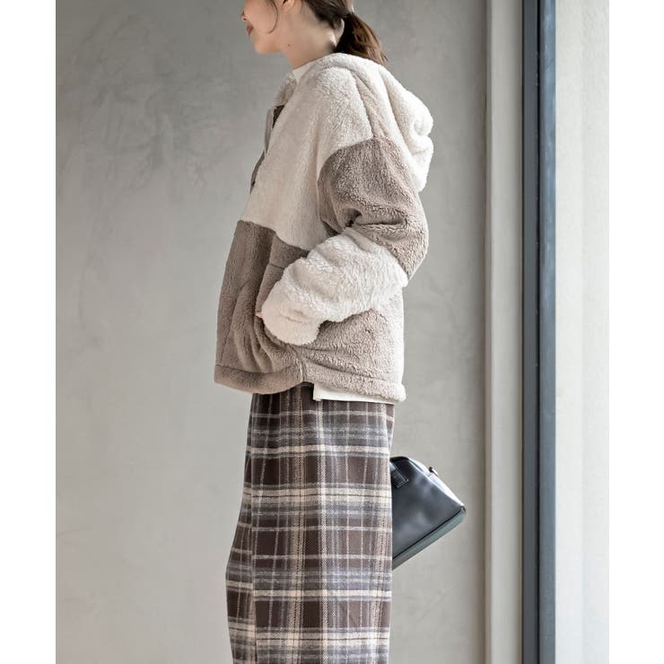 ボアフリース切替配色フードジャケット | rps | 詳細画像11 