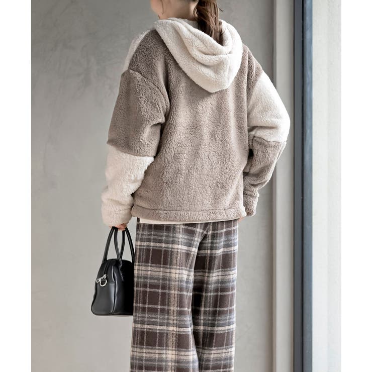 ボアフリース切替配色フードジャケット | rps | 詳細画像12 