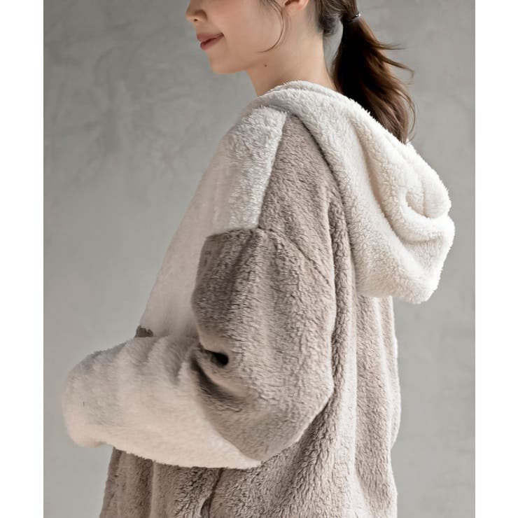 ボアフリース切替配色フードジャケット | rps | 詳細画像15 