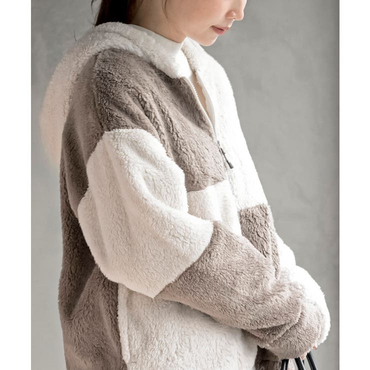 ボアフリース切替配色フードジャケット | rps | 詳細画像17 