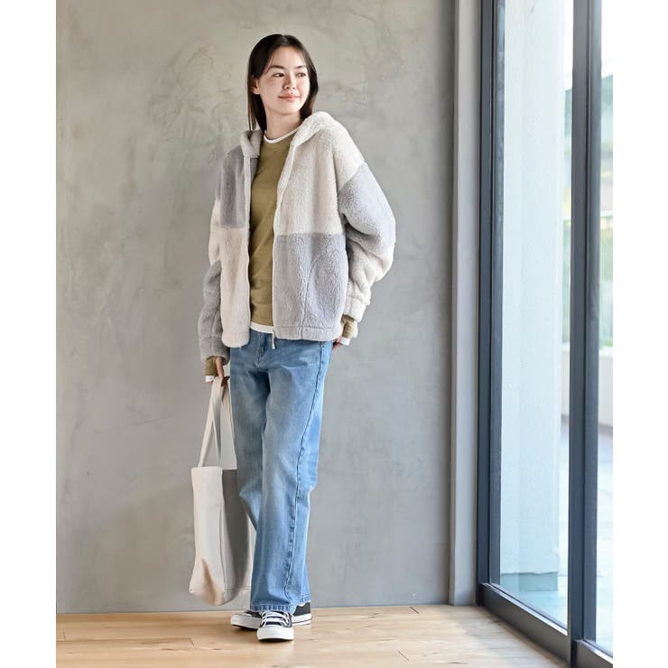 ボアフリース切替配色フードジャケット | rps | 詳細画像18 