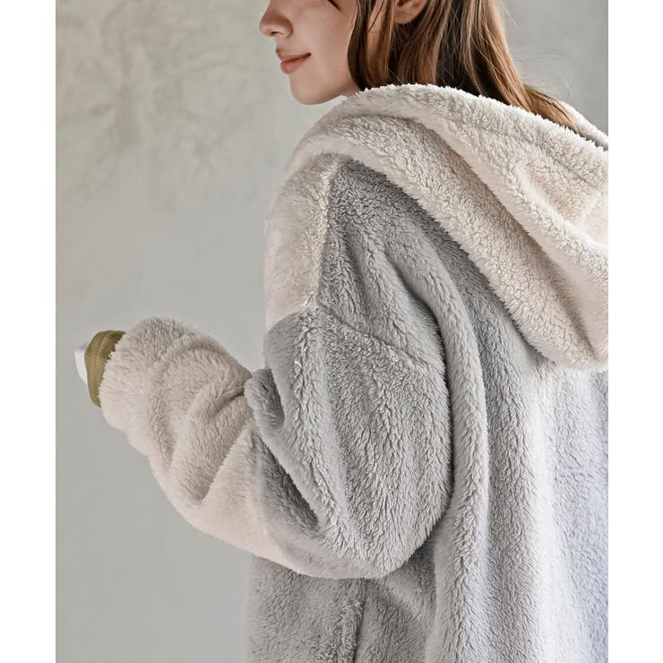 ボアフリース切替配色フードジャケット | rps | 詳細画像23 