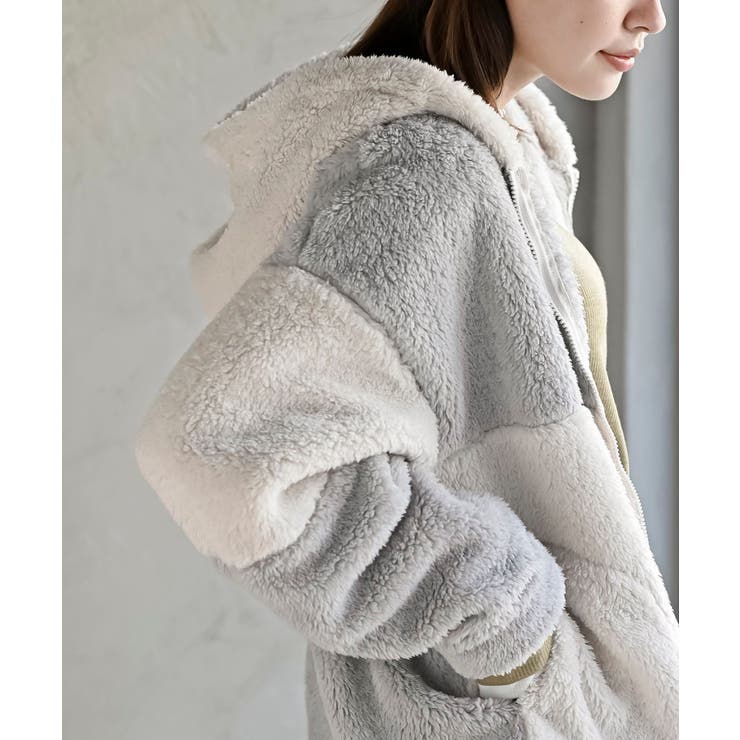 ボアフリース切替配色フードジャケット | rps | 詳細画像25 