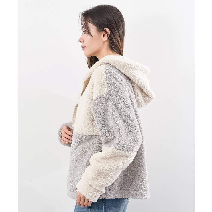 ボアフリース切替配色フードジャケット | rps | 詳細画像26 