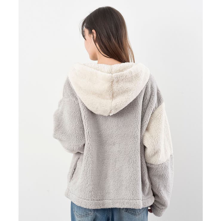 ボアフリース切替配色フードジャケット | rps | 詳細画像27 