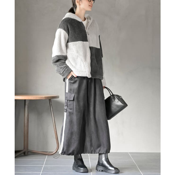 ボアフリース切替配色フードジャケット | rps | 詳細画像5 