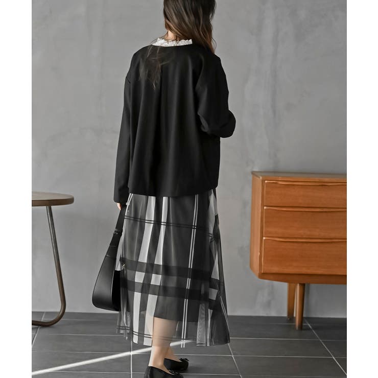 麻混ノーカラージャケット | rps | 詳細画像14 