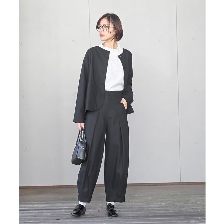 麻混ノーカラージャケット | rps | 詳細画像20 