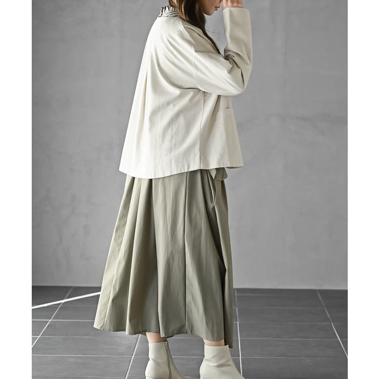 麻混ノーカラージャケット | rps | 詳細画像5 