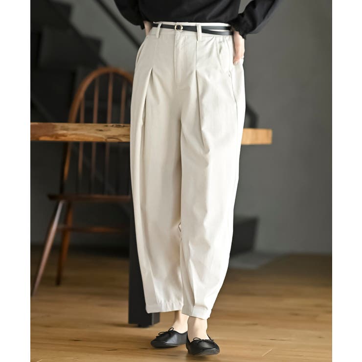 アイボリー | 麻混コクーンパンツ | rps
