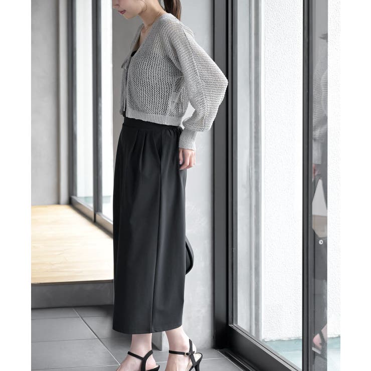 透かし編みフロントリボンラメニットカーディガン | rps | 詳細画像13 