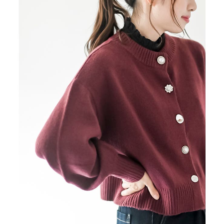 多釦ショート丈ニットカーディガン | rps | 詳細画像22 