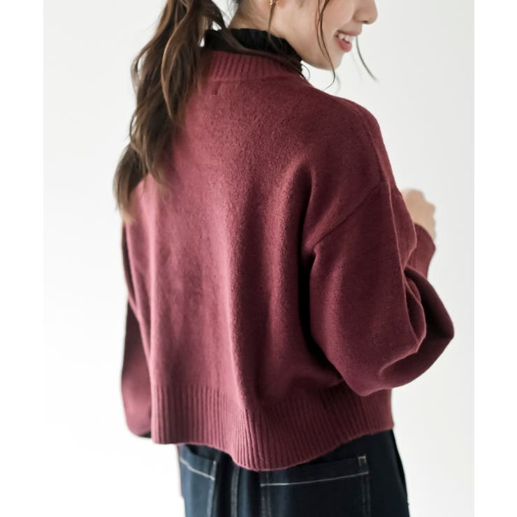 多釦ショート丈ニットカーディガン | rps | 詳細画像24 