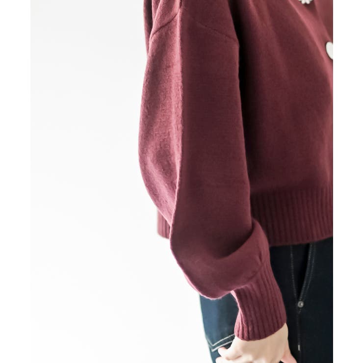 多釦ショート丈ニットカーディガン | rps | 詳細画像25 