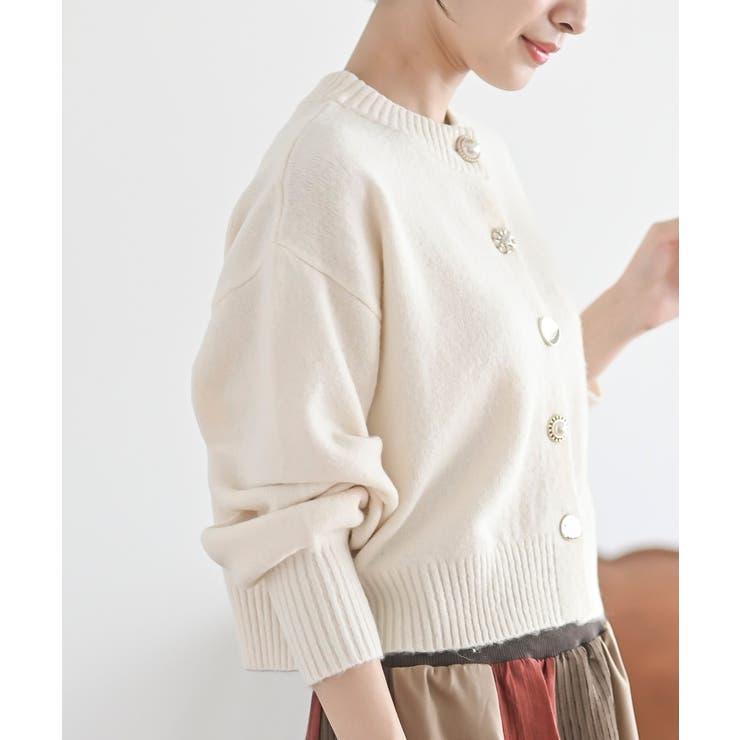 多釦ショート丈ニットカーディガン | rps | 詳細画像33 