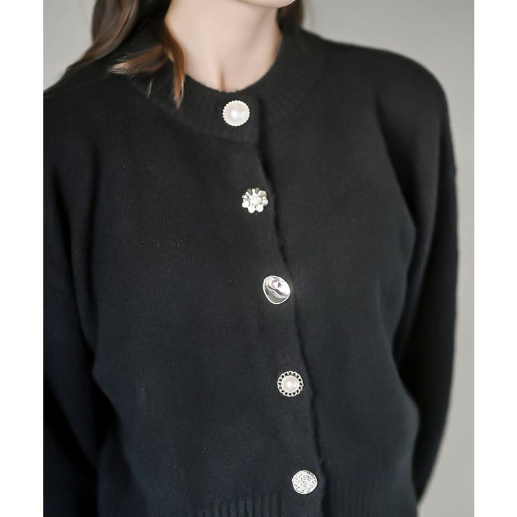 多釦ショート丈ニットカーディガン | rps | 詳細画像9 