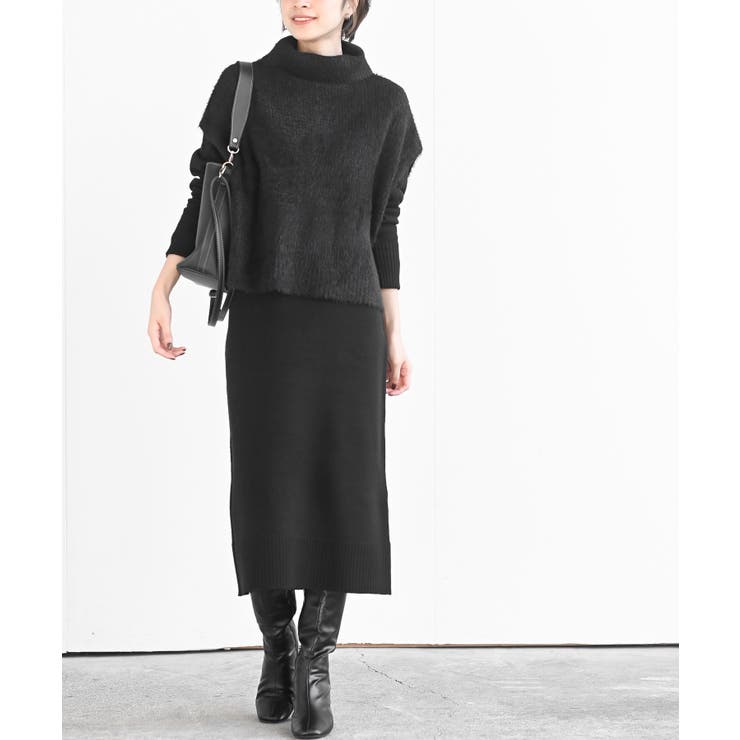 フェザータートルベスト付アンサンブルワンピース | rps | 詳細画像1 