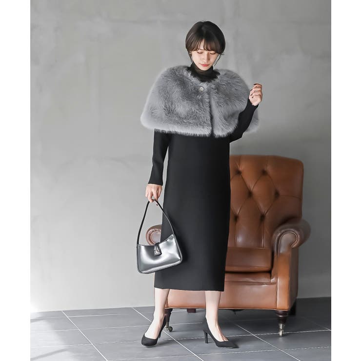 フェザータートルベスト付アンサンブルワンピース | rps | 詳細画像15 