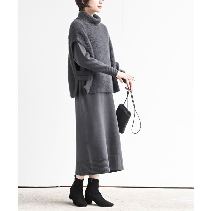 フェザータートルベスト付アンサンブルワンピース | rps | 詳細画像30 