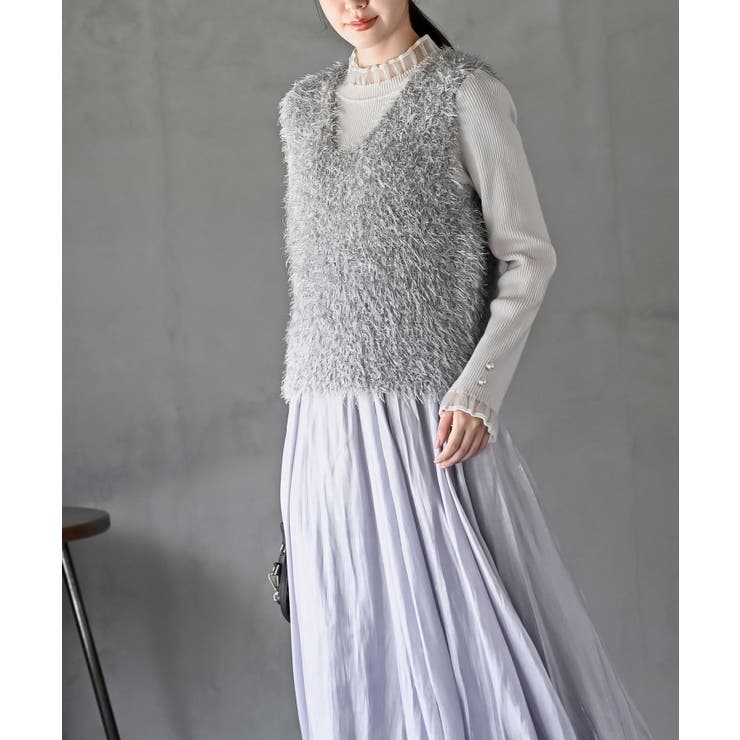 ポップコーンシャギーニットベスト | rps | 詳細画像11 