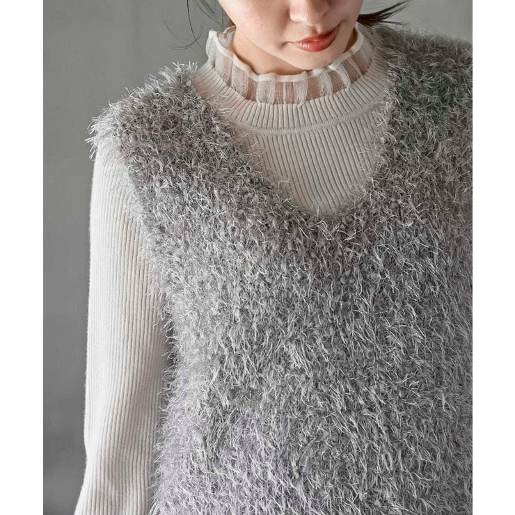 ポップコーンシャギーニットベスト | rps | 詳細画像14 