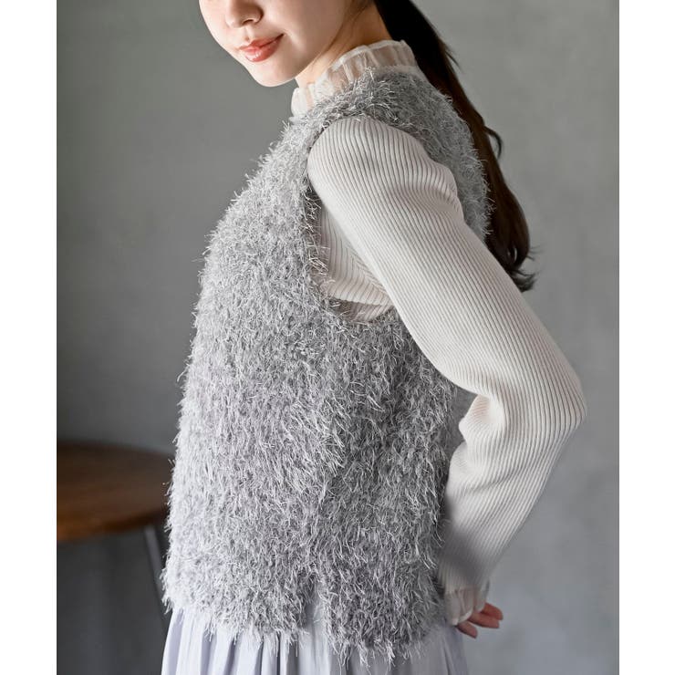 ポップコーンシャギーニットベスト | rps | 詳細画像15 