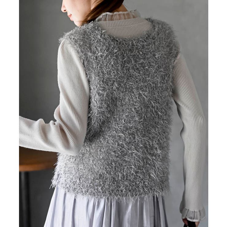 ポップコーンシャギーニットベスト | rps | 詳細画像16 