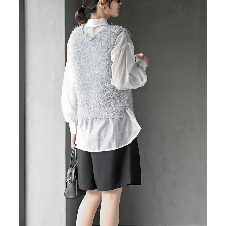 ポップコーンシャギーニットベスト | rps | 詳細画像21 