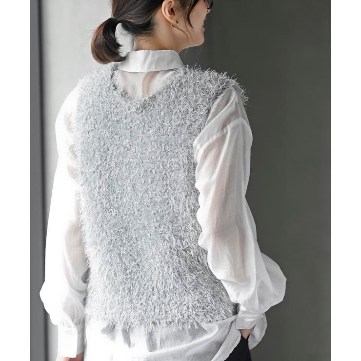 ポップコーンシャギーニットベスト | rps | 詳細画像25 