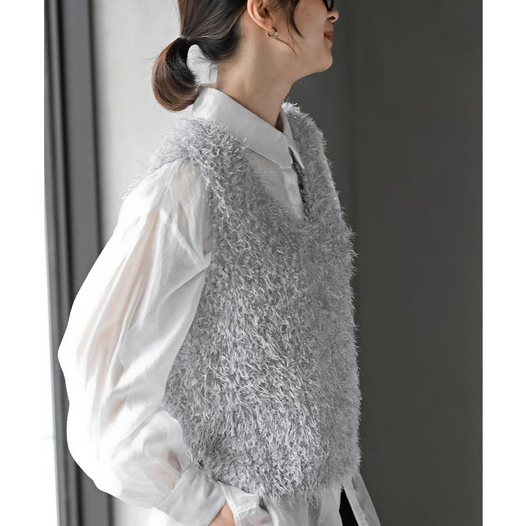 ポップコーンシャギーニットベスト | rps | 詳細画像26 