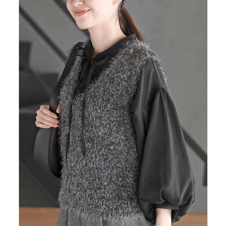 ポップコーンシャギーニットベスト | rps | 詳細画像7 