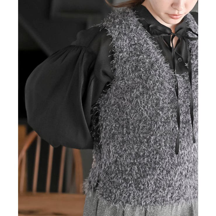 ポップコーンシャギーニットベスト | rps | 詳細画像9 