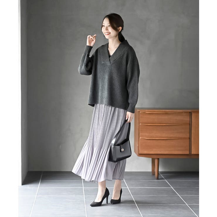 ショールカラーニットプルオーバー | rps | 詳細画像11 